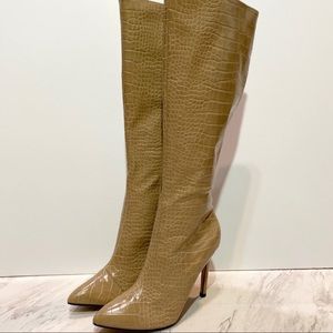 Catherine Malandrino Knee High Croc Stilettos